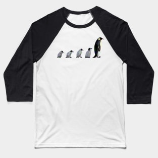 Geometric Penguin Family Baseball T-Shirt